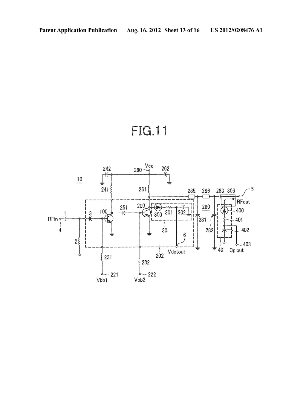 HIGH FREQUENCY POWER AMPLIFIER, TRANSMITTER AND MOBILE COMMUNICATION     TERMINAL USING THE POWER AMPLIFIER - diagram, schematic, and image 14