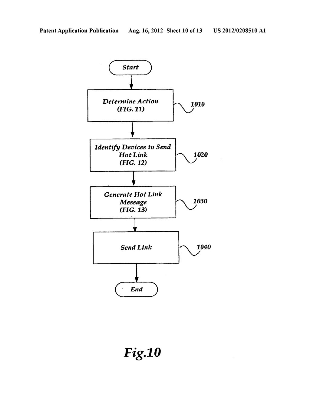 METHOD AND SYSTEMS FOR GENERATING AND SENDING A HOT LINK ASSOCIATED WITH A     USER INTERFACE TO A DEVICE - diagram, schematic, and image 11
