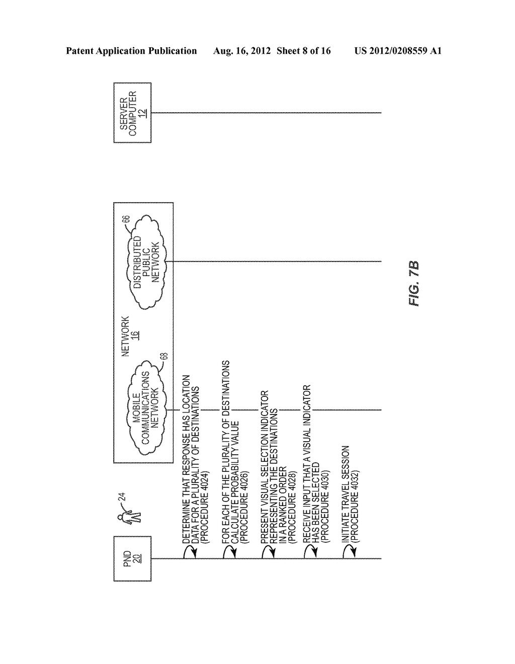 METHOD AND SYSTEM FOR OBTAINING DESTINATION INFORMATION FROM PROXIMATE     DEVICES BASED ON TIME AND HEADING INFORMATION - diagram, schematic, and image 09