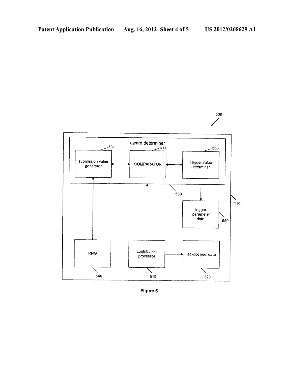 GAMING SYSTEM, JACKPOT CONTROLLER, AND A JACKPOT TRIGGERING METHOD - diagram, schematic, and image 05