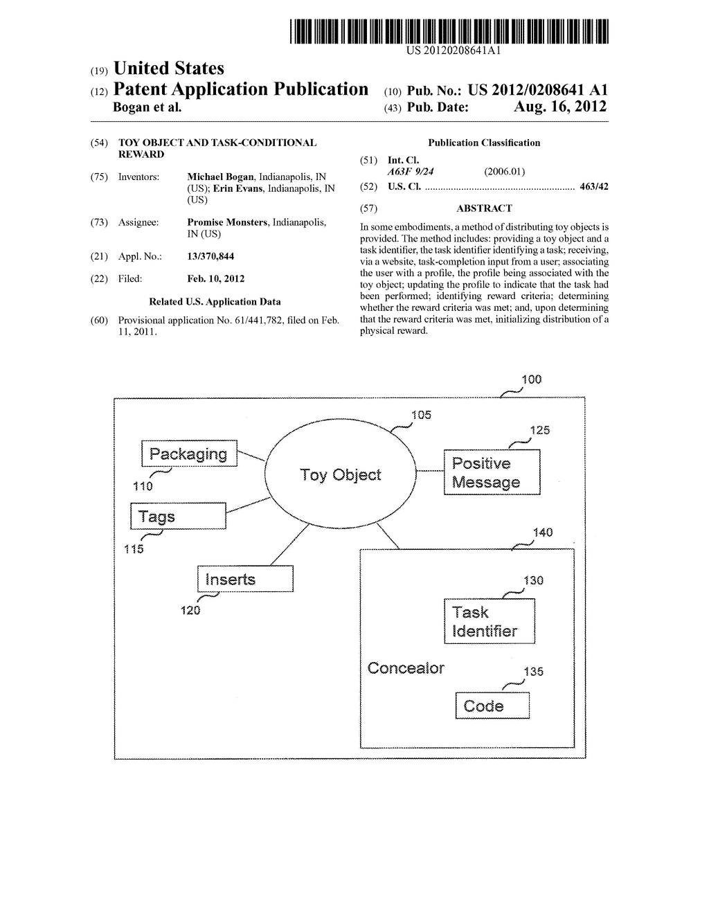 TOY OBJECT AND TASK-CONDITIONAL REWARD - diagram, schematic, and image 01