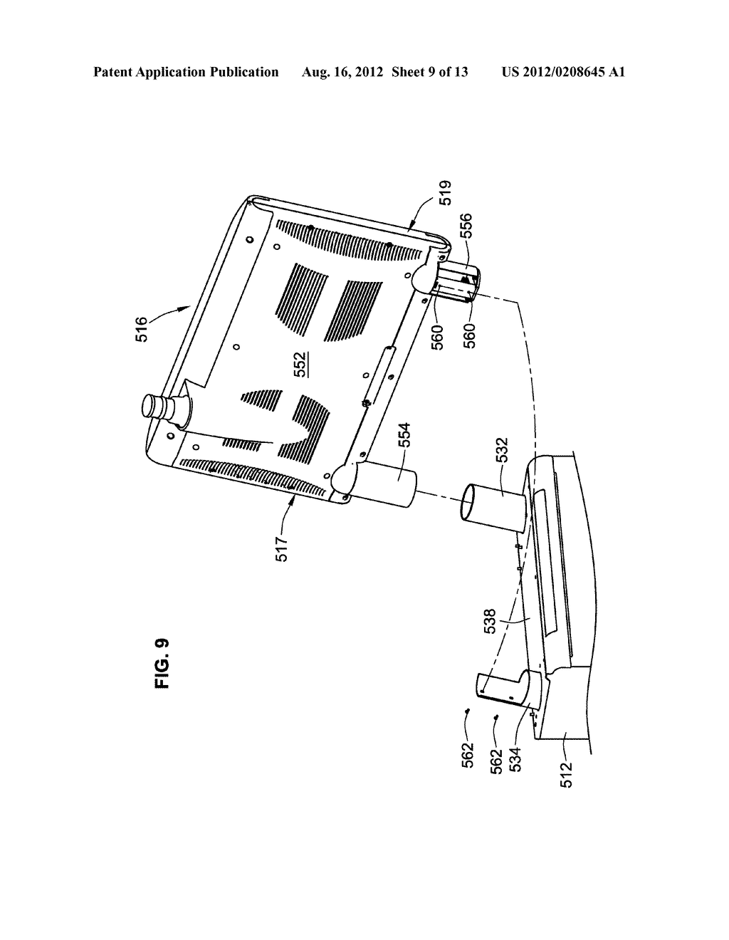 DISPLAY MOUNTING ASSEMBLIES AND GAMING TERMINALS WITH MOUNTING ASSEMBLIES     FOR DISPLAY DEVICES - diagram, schematic, and image 10