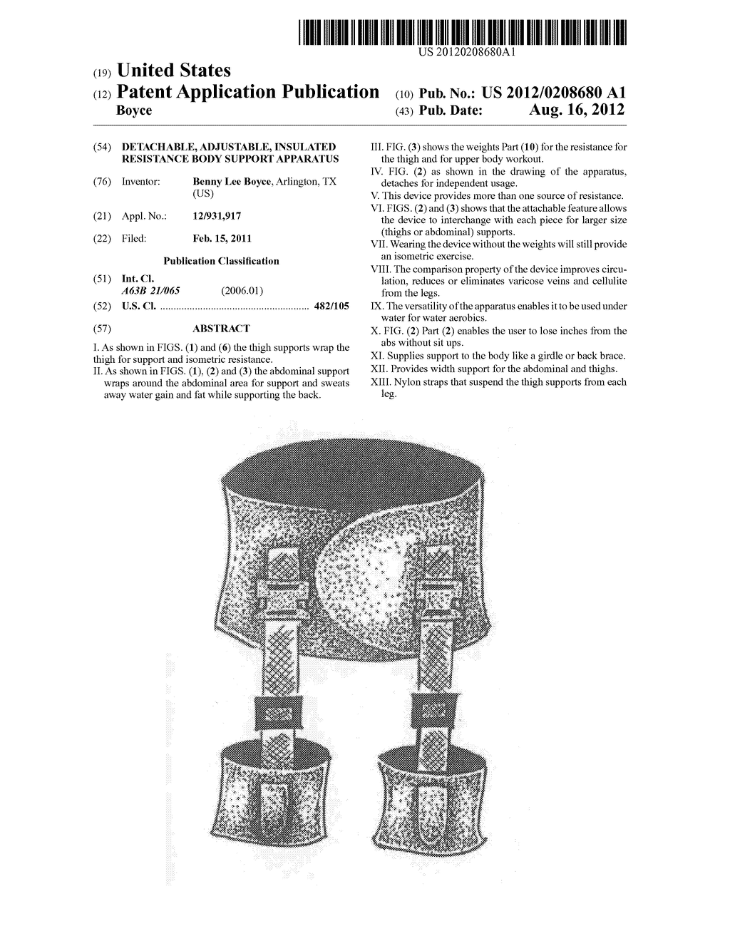 Detachable, adjustable, insulated resistance body support apparatus - diagram, schematic, and image 01