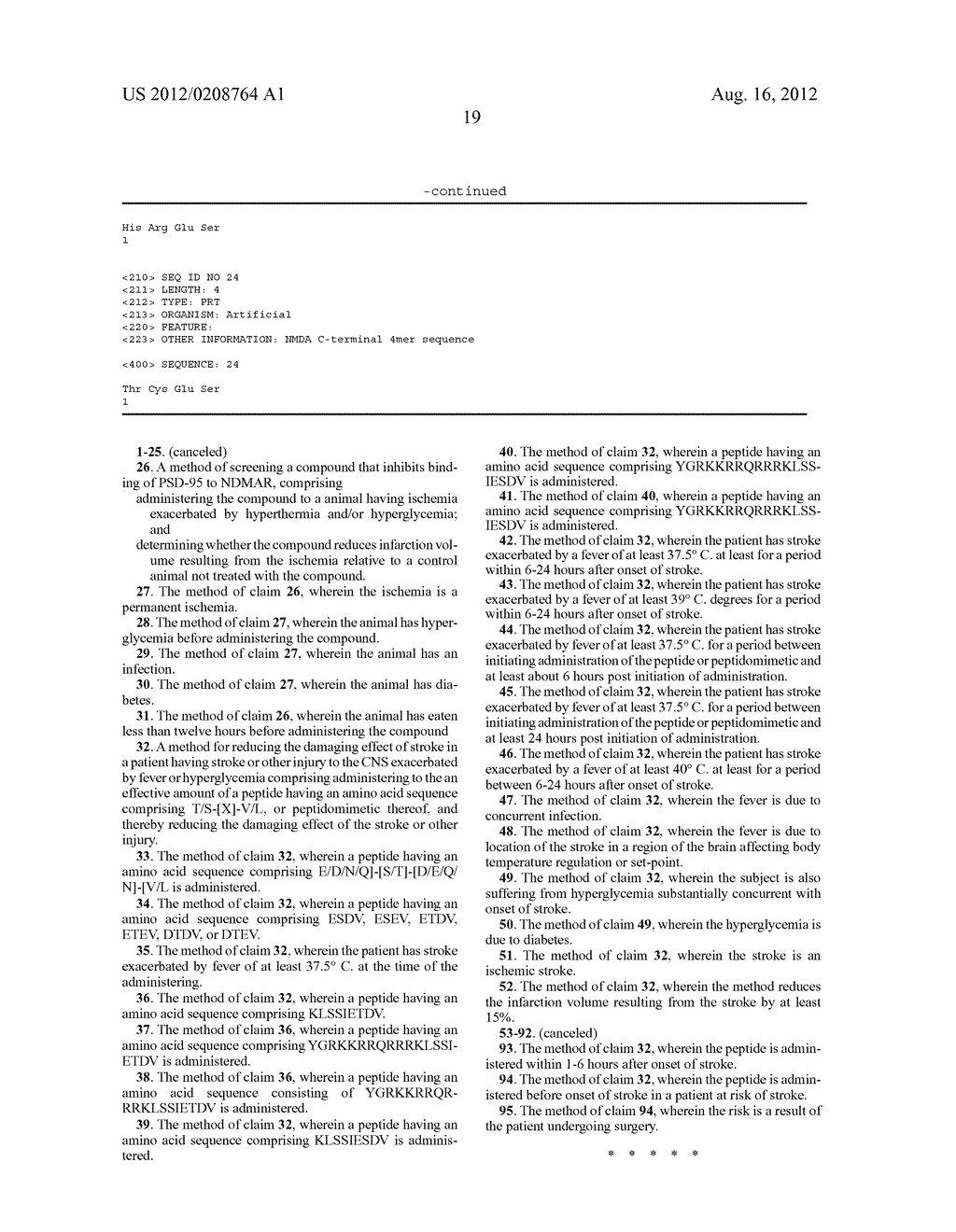 METHOD AND COMPOSITIONS FOR TREATING STROKE WITH FEVER - diagram, schematic, and image 27