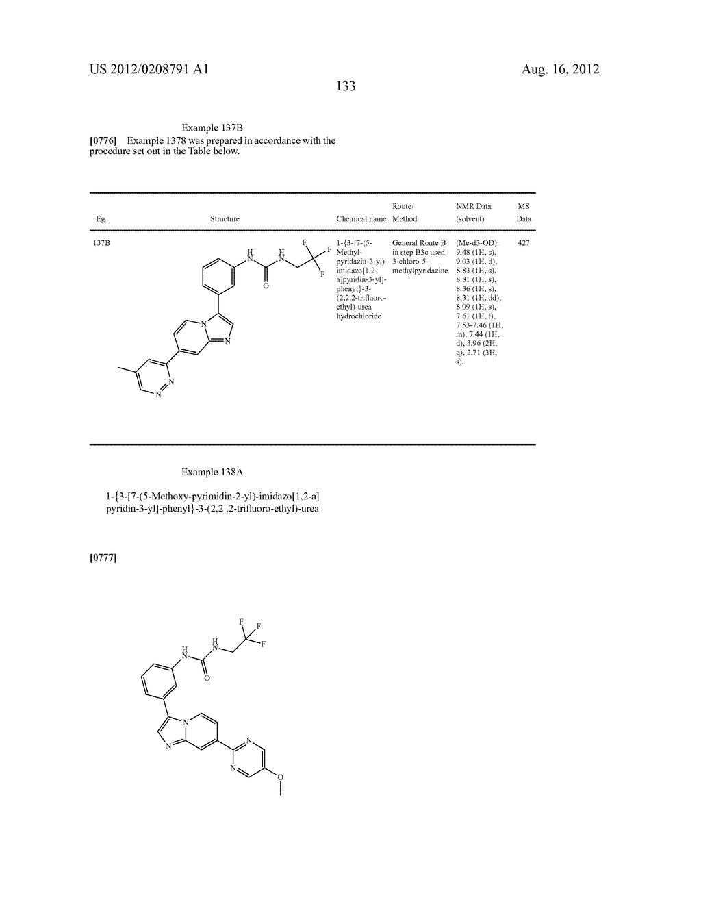 IMIDAZOPYRIDINE DERIVATIVES AS INHIBITORS OF RECEPTOR TYROSINE KINASES - diagram, schematic, and image 134