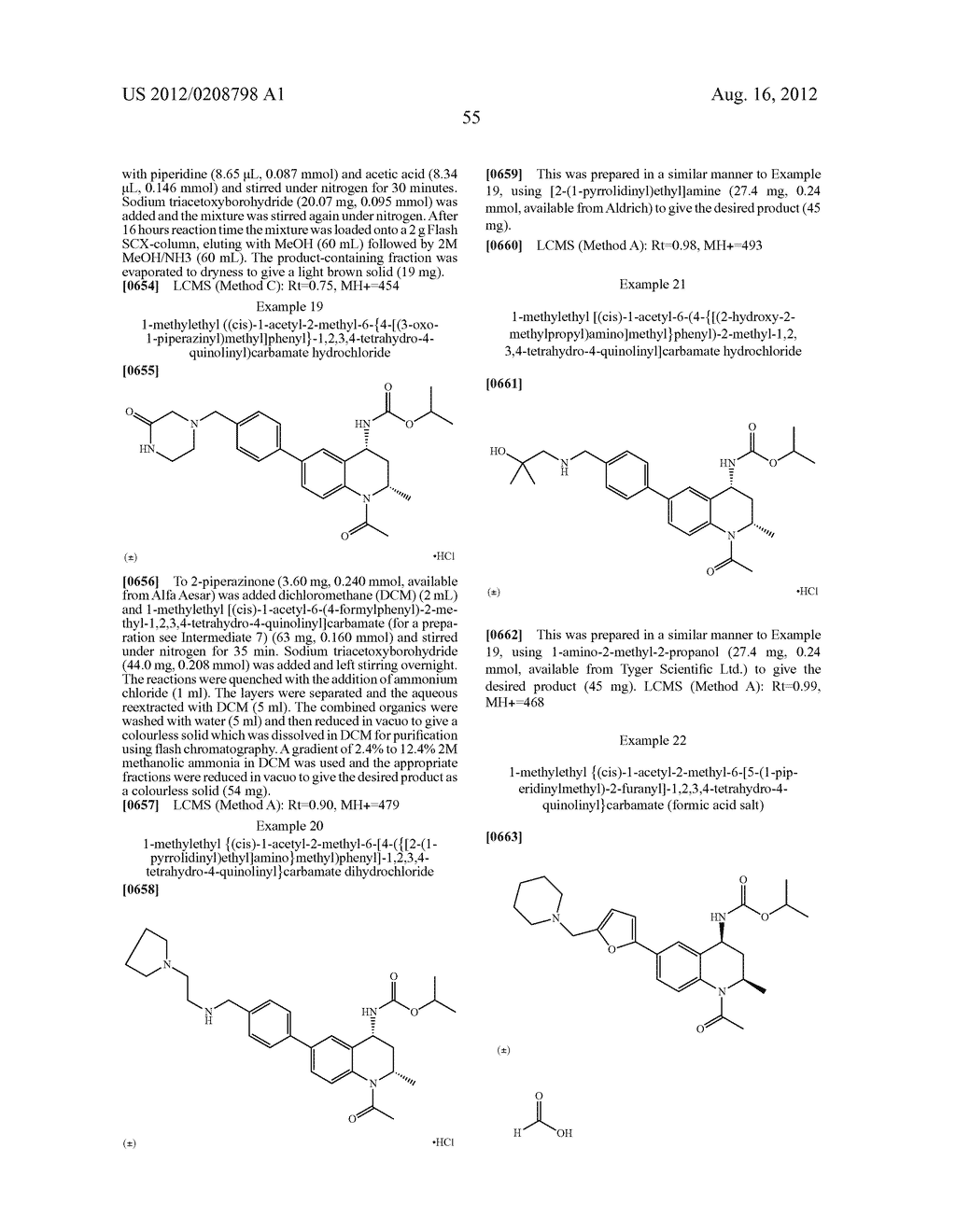 Tetrahydroquinoline Derivatives And Their Pharmaceutical Use - diagram, schematic, and image 56