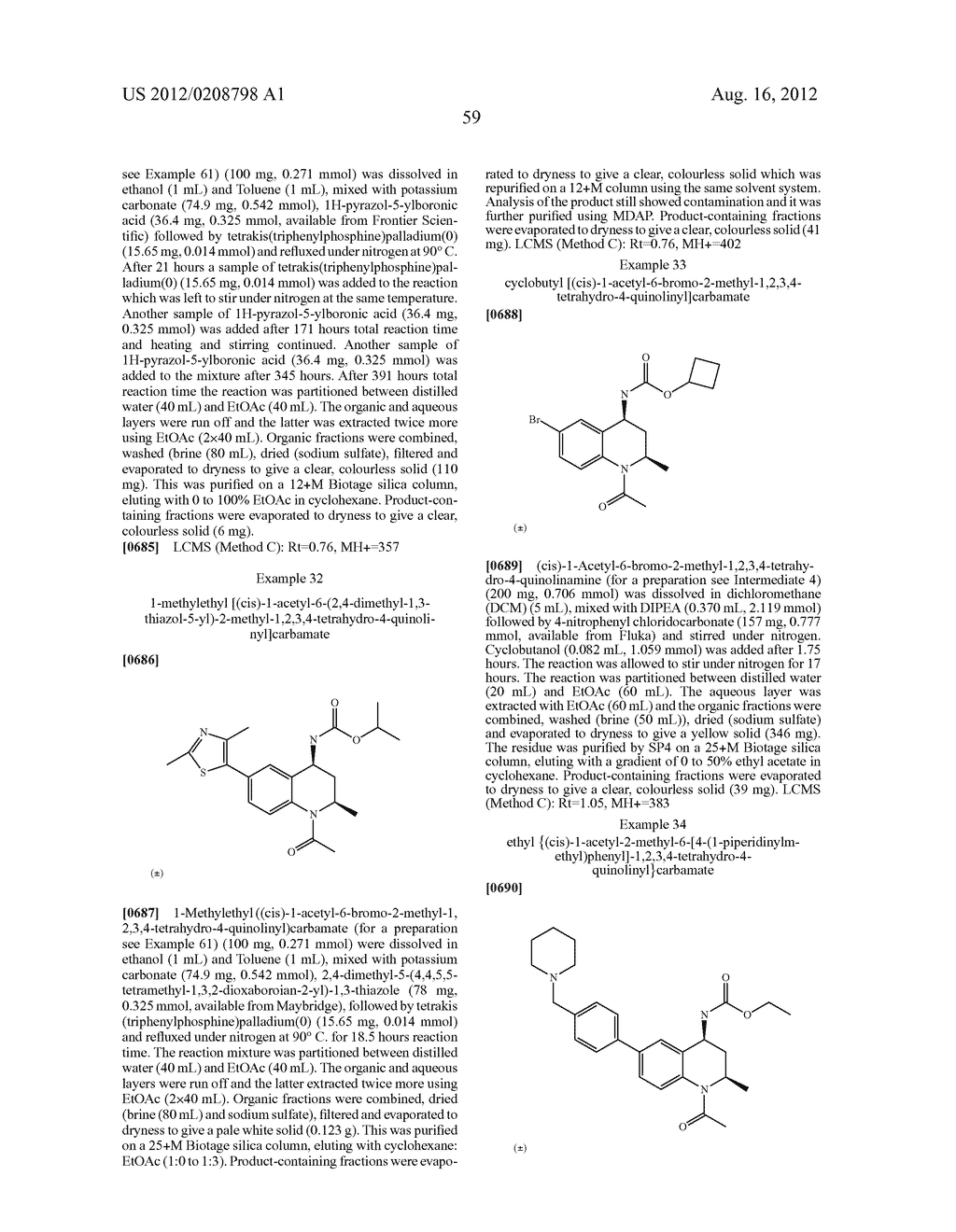 Tetrahydroquinoline Derivatives And Their Pharmaceutical Use - diagram, schematic, and image 60