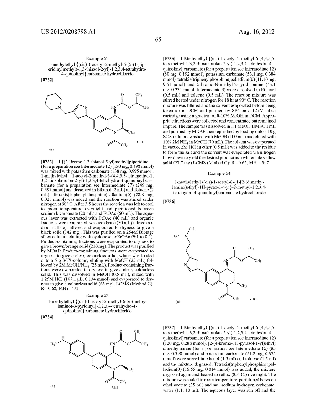 Tetrahydroquinoline Derivatives And Their Pharmaceutical Use - diagram, schematic, and image 66