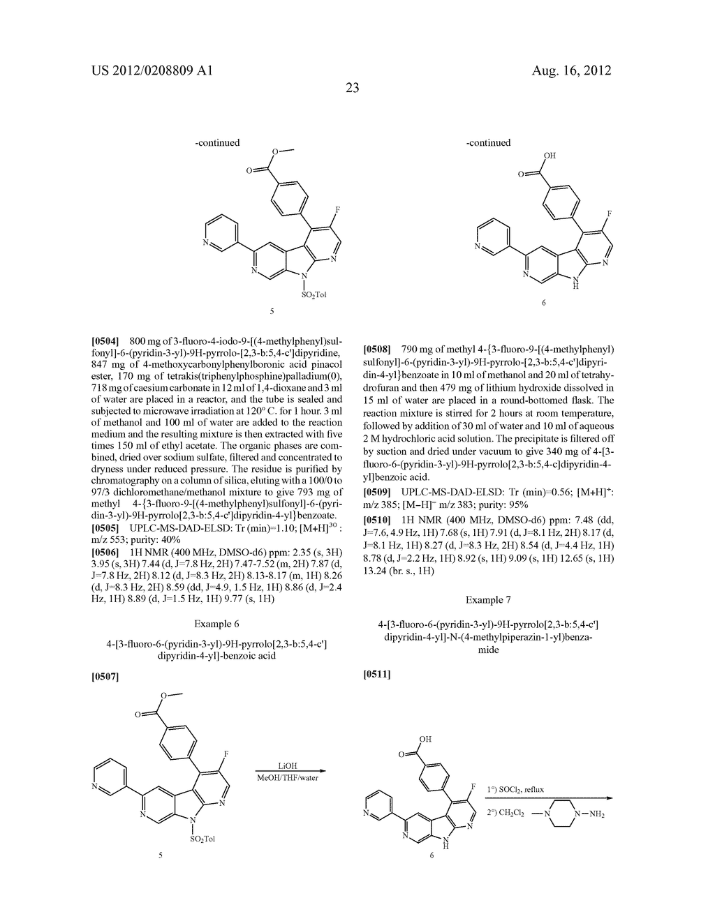 9H-PYRROLO[2,3-B: 5,4-C'] DIPYRIDINE AZACARBOLINE DERIVATIVES, PREPARATION     THEREOF, AND THERAPEUTIC USE THEREOF - diagram, schematic, and image 24