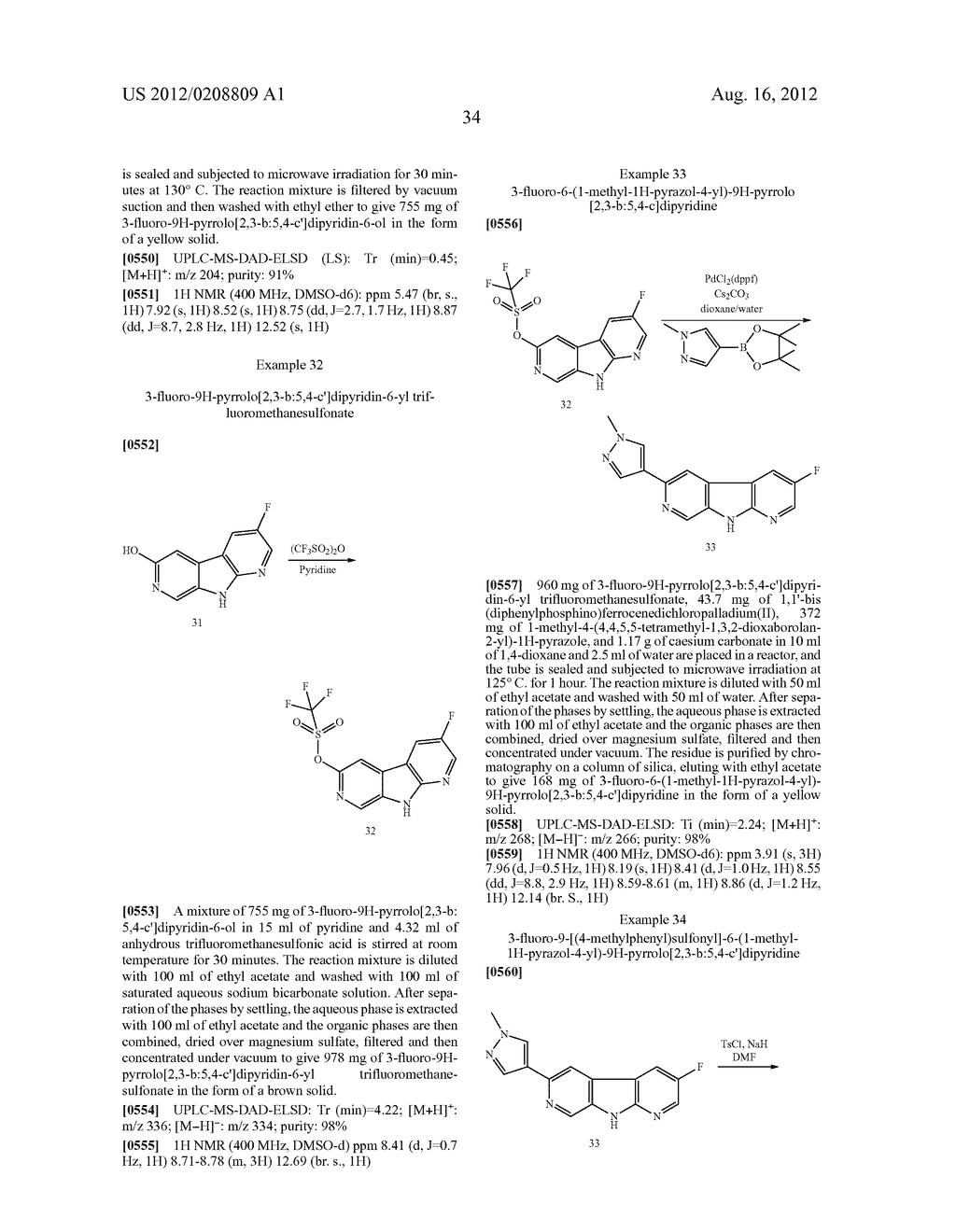 9H-PYRROLO[2,3-B: 5,4-C'] DIPYRIDINE AZACARBOLINE DERIVATIVES, PREPARATION     THEREOF, AND THERAPEUTIC USE THEREOF - diagram, schematic, and image 35