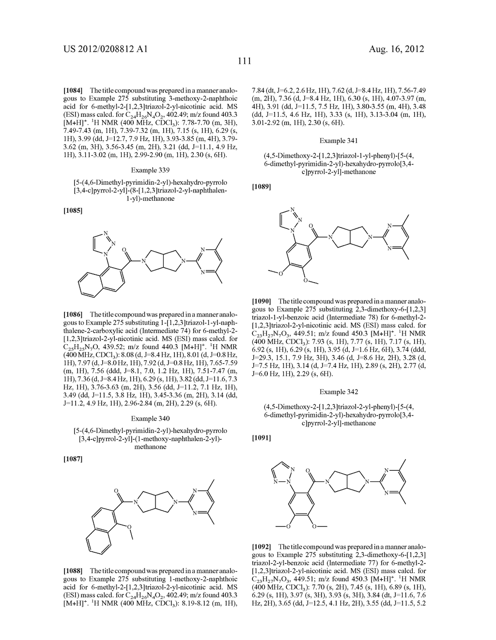 DISUBSTITUTED OCTAHYDROPYRROLO[3,4-c]PYRROLES AS OREXIN RECEPTOR     MODULATORS - diagram, schematic, and image 113