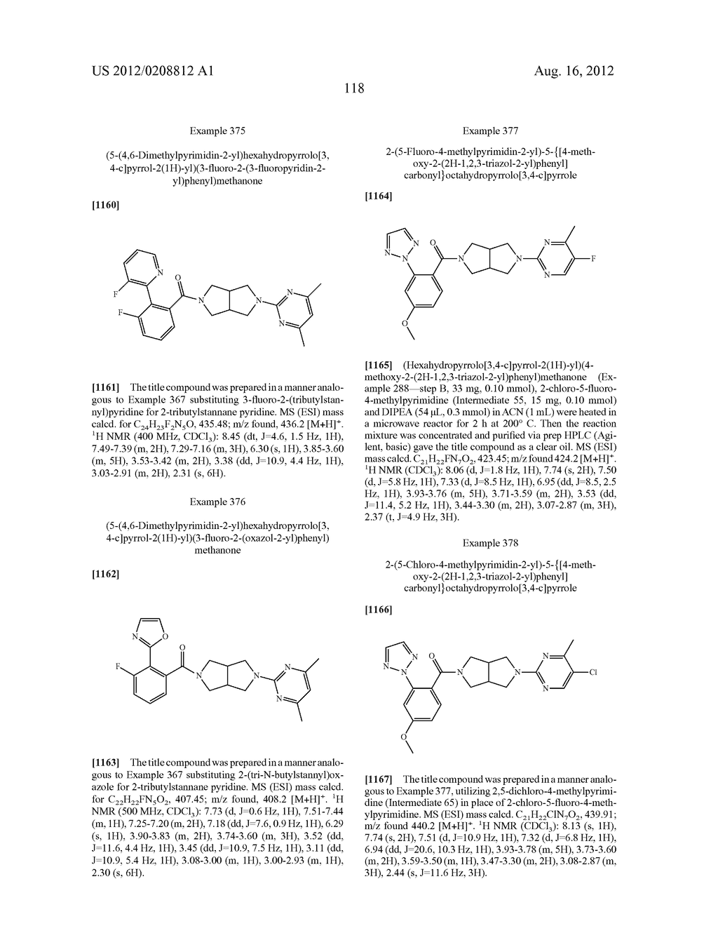 DISUBSTITUTED OCTAHYDROPYRROLO[3,4-c]PYRROLES AS OREXIN RECEPTOR     MODULATORS - diagram, schematic, and image 120