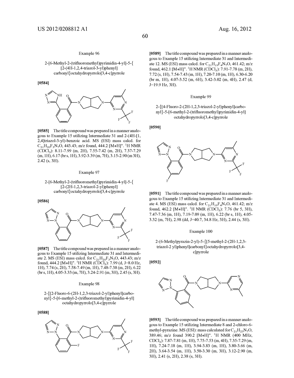 DISUBSTITUTED OCTAHYDROPYRROLO[3,4-c]PYRROLES AS OREXIN RECEPTOR     MODULATORS - diagram, schematic, and image 62