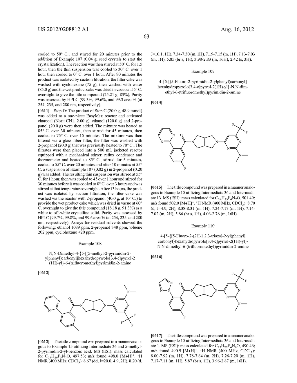 DISUBSTITUTED OCTAHYDROPYRROLO[3,4-c]PYRROLES AS OREXIN RECEPTOR     MODULATORS - diagram, schematic, and image 65