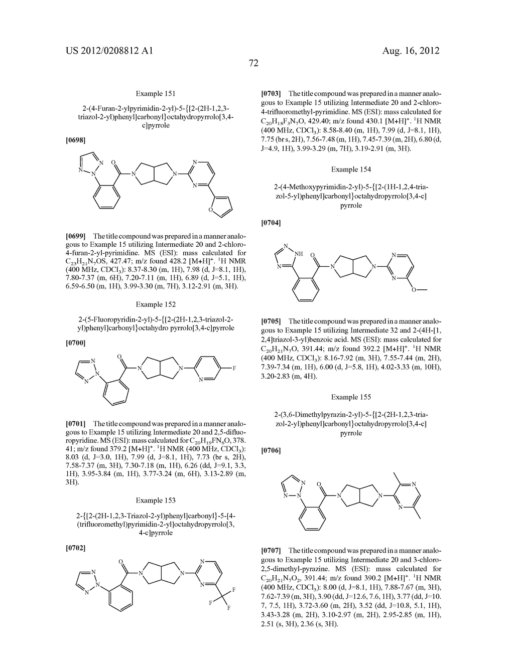 DISUBSTITUTED OCTAHYDROPYRROLO[3,4-c]PYRROLES AS OREXIN RECEPTOR     MODULATORS - diagram, schematic, and image 74