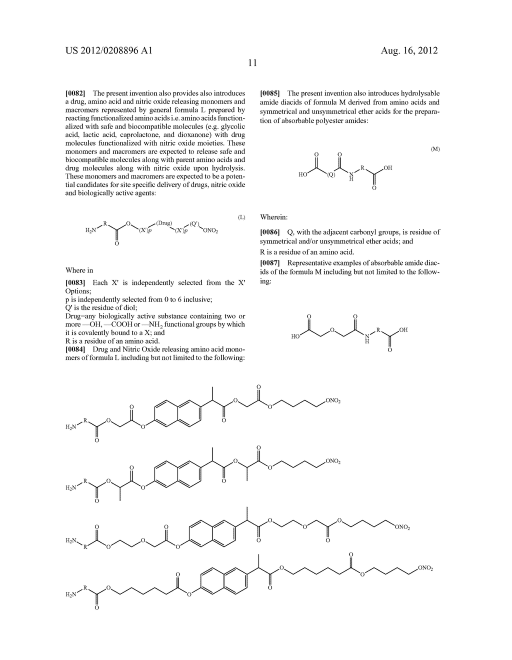 AMINO ACID DERIVATIVES AND ABSORABLE POLYMERS THEREFROM - diagram, schematic, and image 12