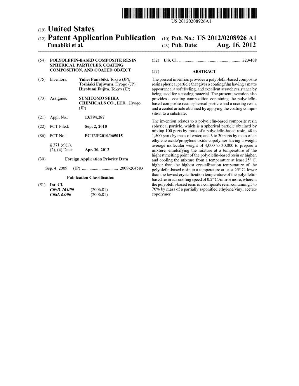 POLYOLEFIN-BASED COMPOSITE RESIN SPHERICAL PARTICLES, COATING COMPOSITION,     AND COATED OBJECT - diagram, schematic, and image 01