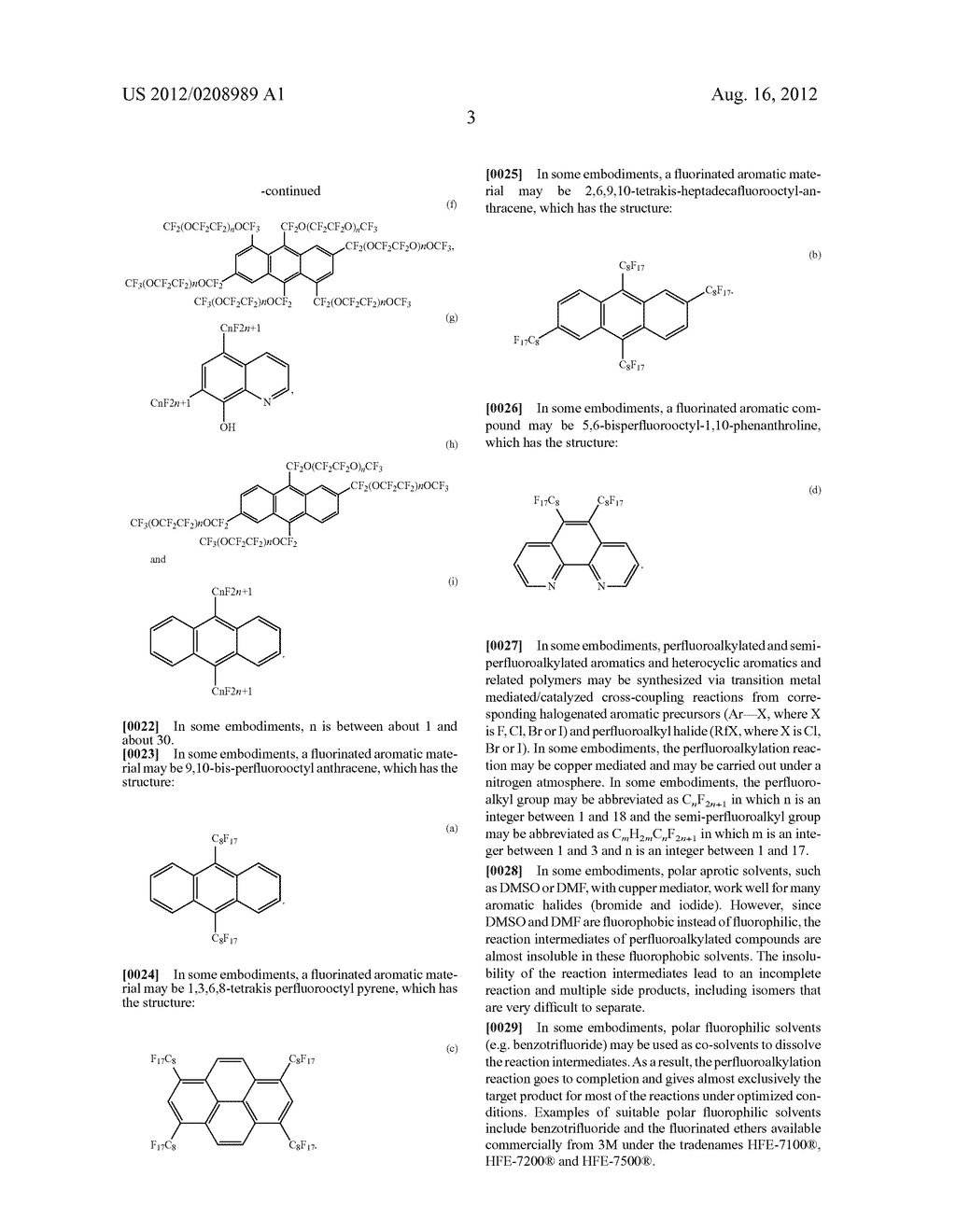 FLUORINATED AROMATIC MATERIALS AND THEIR USE IN OPTOELECTRONICS - diagram, schematic, and image 07