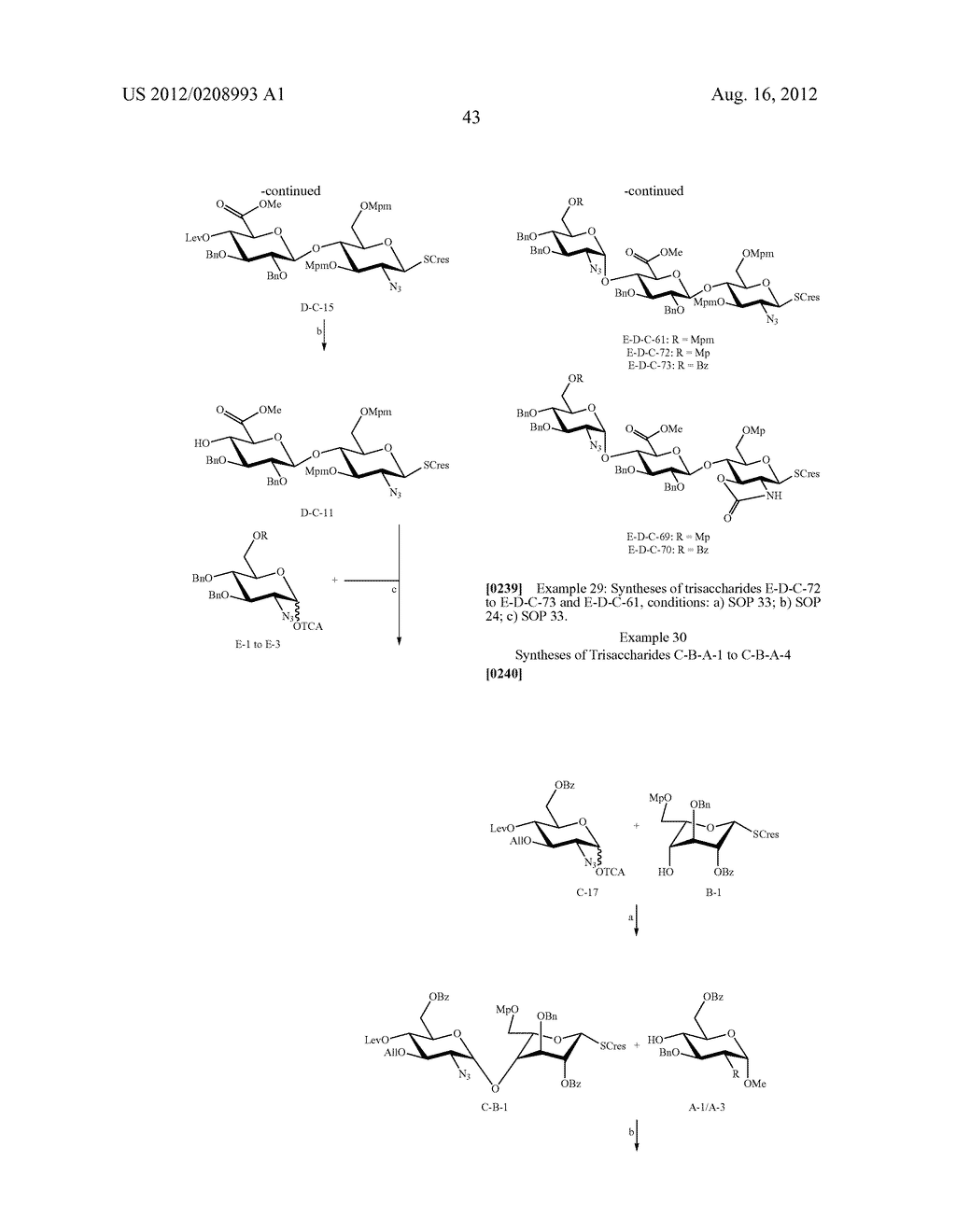 SYNTHETIC HEPARIN TRISACCHARIDES - diagram, schematic, and image 46