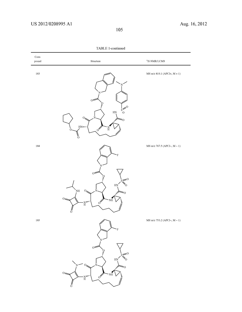 NOVEL MACROCYCLIC INHIBITORS OF HEPATITIS C VIRUS REPLICATION - diagram, schematic, and image 106