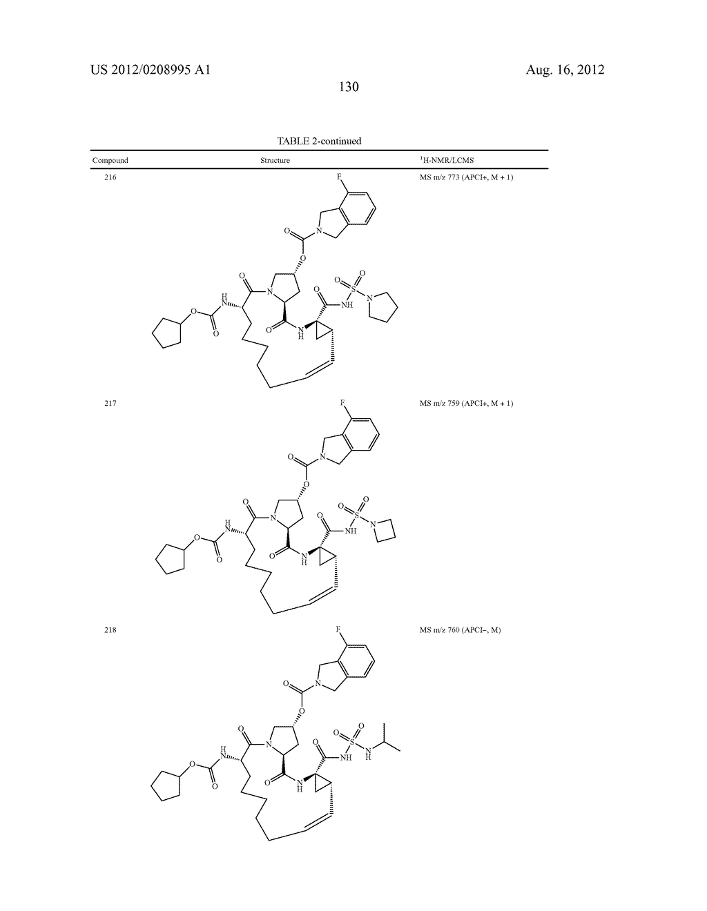 NOVEL MACROCYCLIC INHIBITORS OF HEPATITIS C VIRUS REPLICATION - diagram, schematic, and image 131