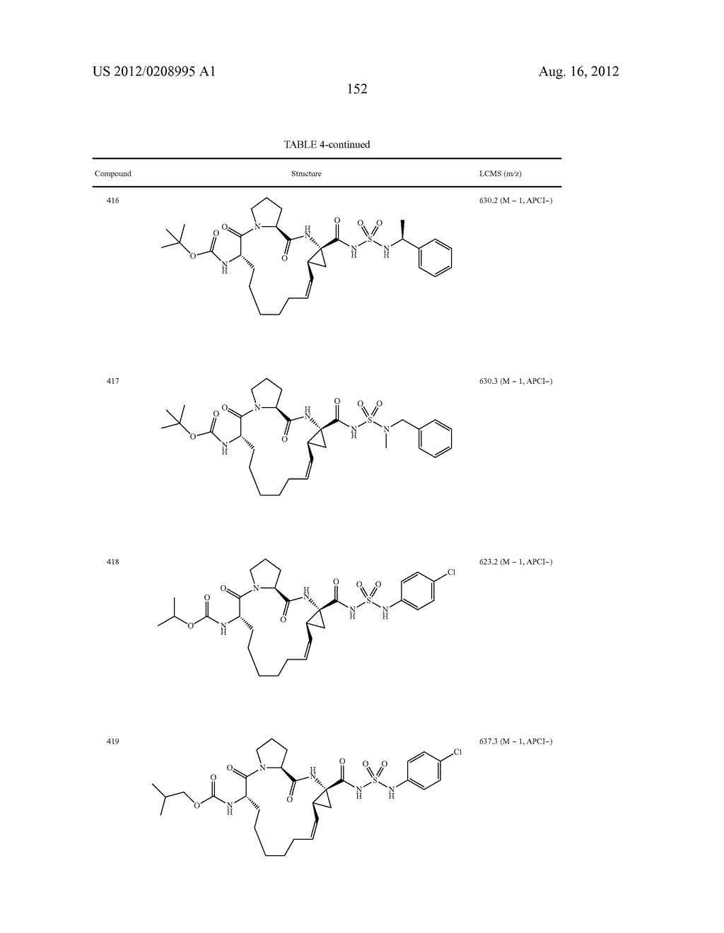 NOVEL MACROCYCLIC INHIBITORS OF HEPATITIS C VIRUS REPLICATION - diagram, schematic, and image 153