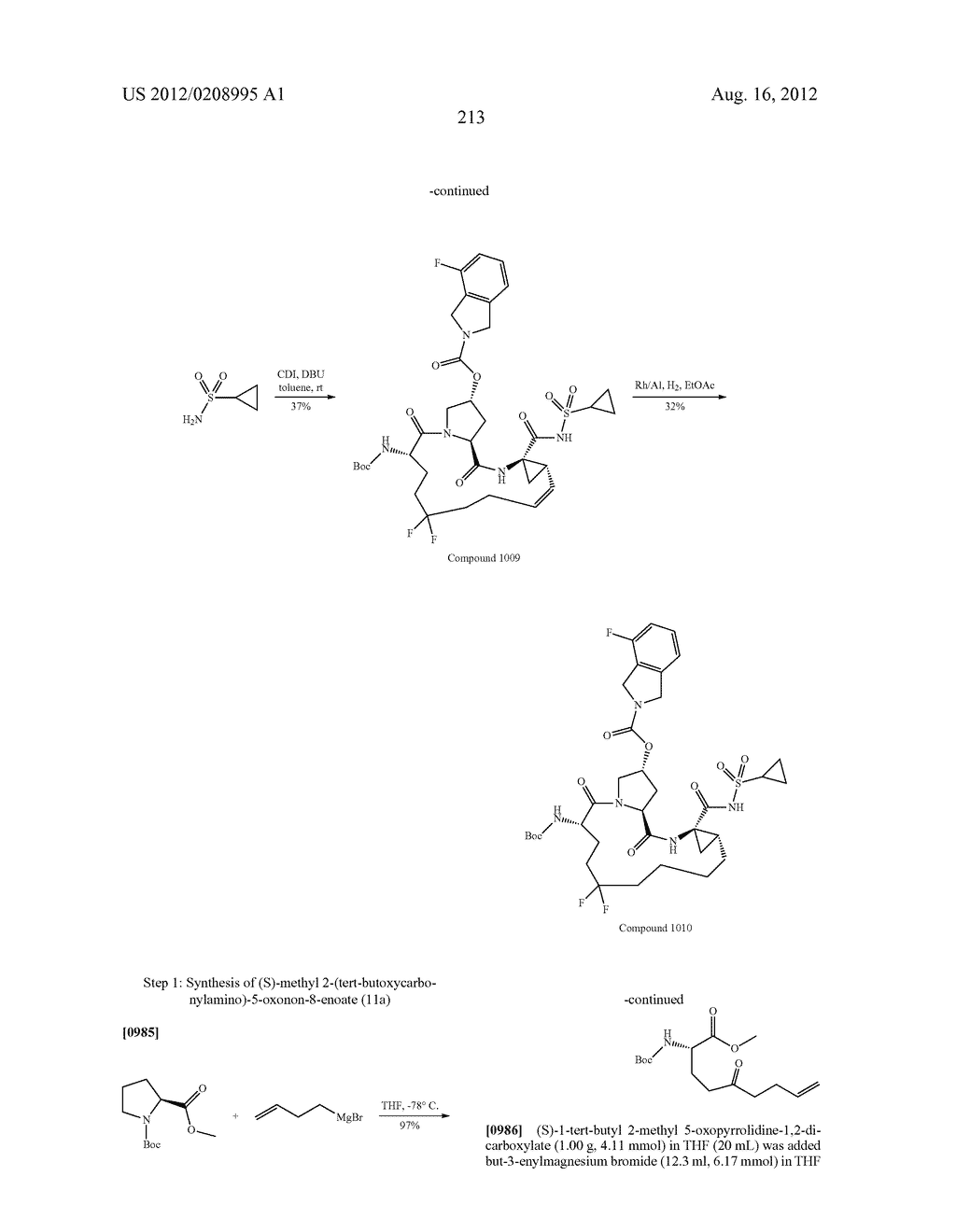 NOVEL MACROCYCLIC INHIBITORS OF HEPATITIS C VIRUS REPLICATION - diagram, schematic, and image 213