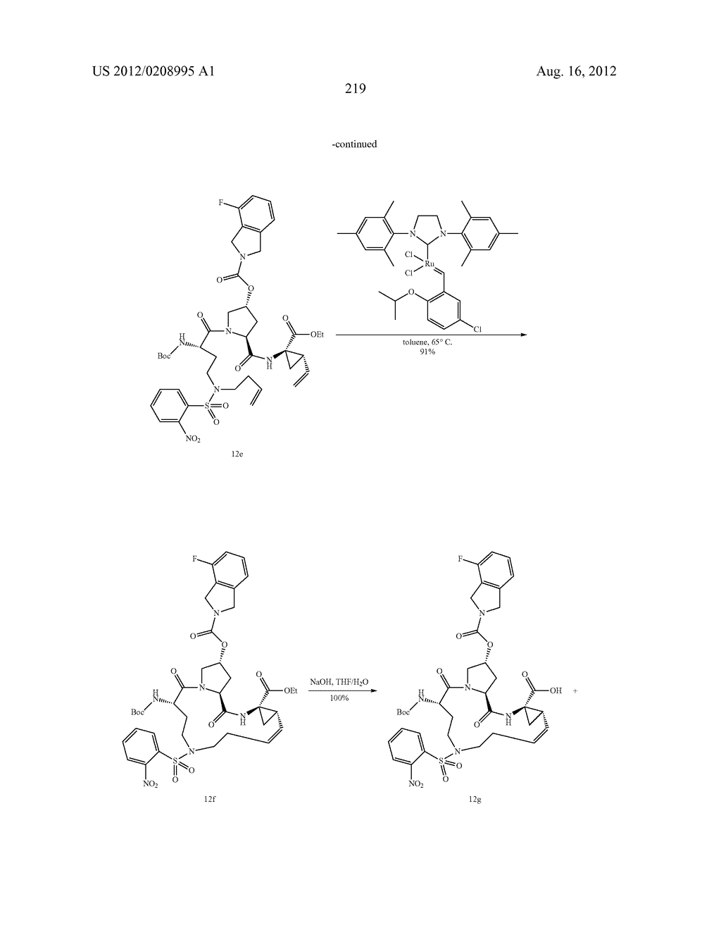 NOVEL MACROCYCLIC INHIBITORS OF HEPATITIS C VIRUS REPLICATION - diagram, schematic, and image 219