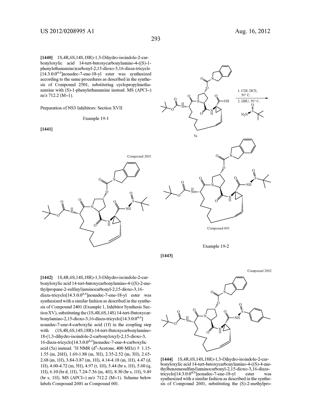 NOVEL MACROCYCLIC INHIBITORS OF HEPATITIS C VIRUS REPLICATION - diagram, schematic, and image 293