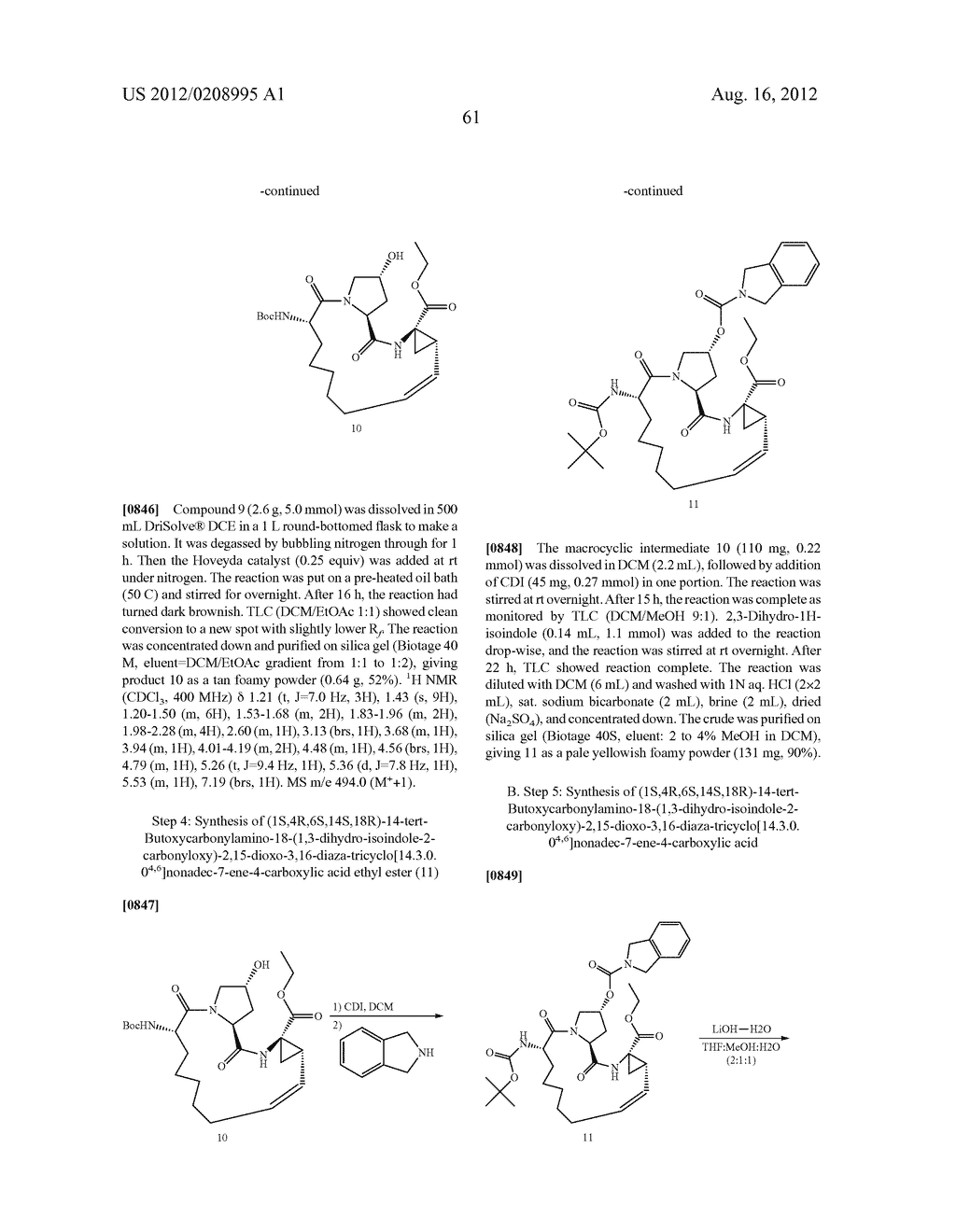 NOVEL MACROCYCLIC INHIBITORS OF HEPATITIS C VIRUS REPLICATION - diagram, schematic, and image 62