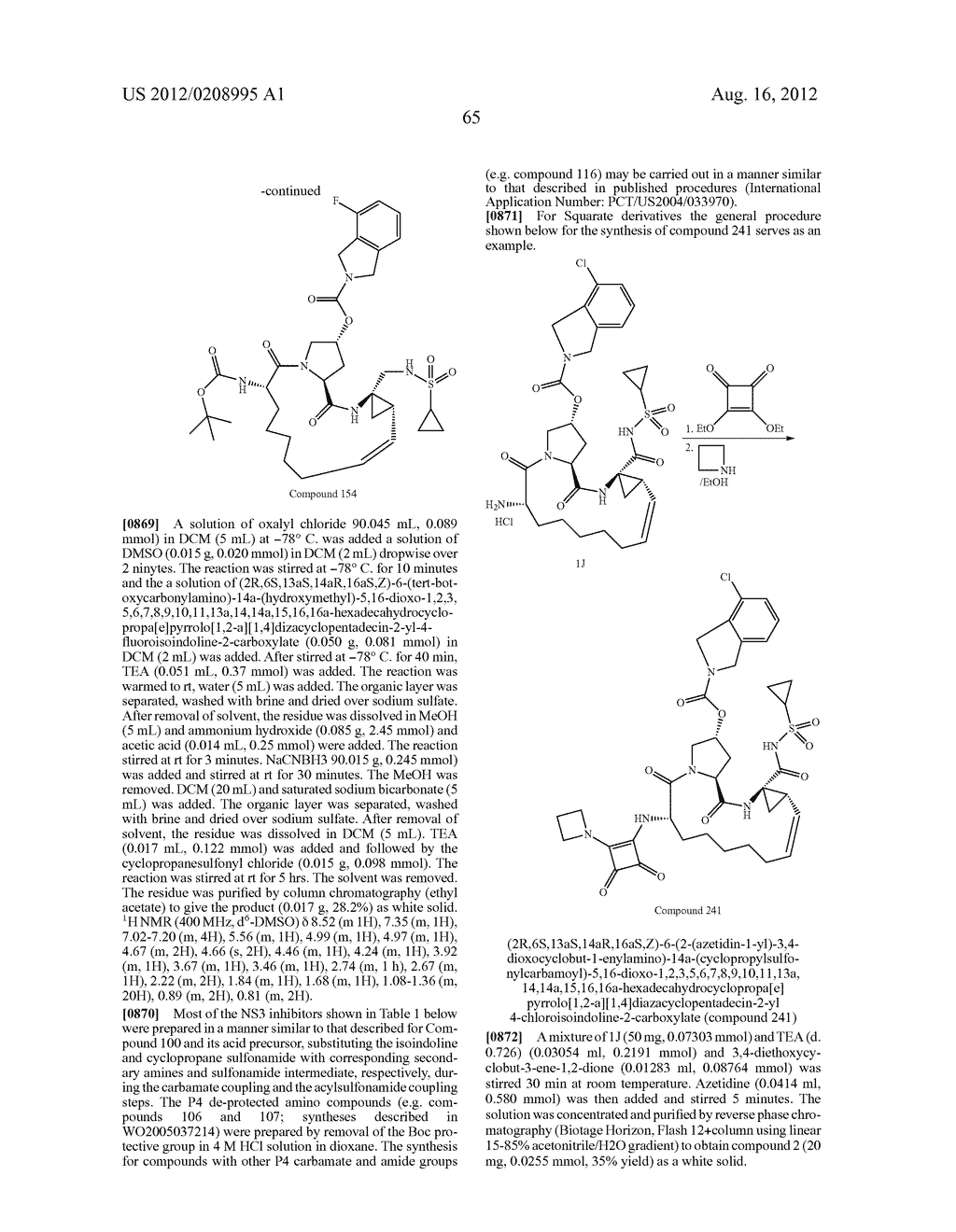 NOVEL MACROCYCLIC INHIBITORS OF HEPATITIS C VIRUS REPLICATION - diagram, schematic, and image 66