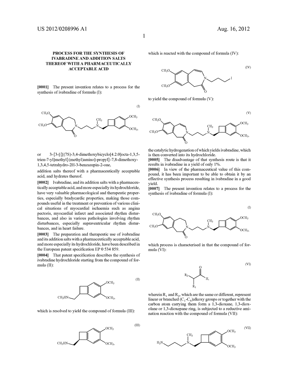 PROCESS FOR THE SYNTHESIS OF IVABRADINE AND ADDITION SALTS THEREOF WITH A     PHARMACEUTICALLY ACCEPTABLE ACID - diagram, schematic, and image 02