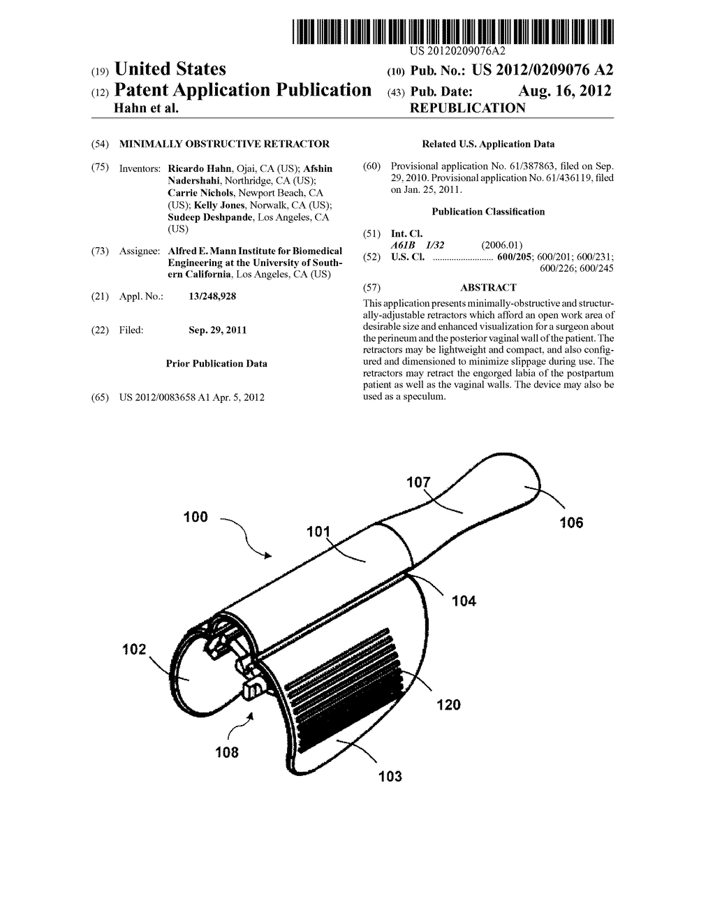 MINIMALLY OBSTRUCTIVE RETRACTOR - diagram, schematic, and image 01