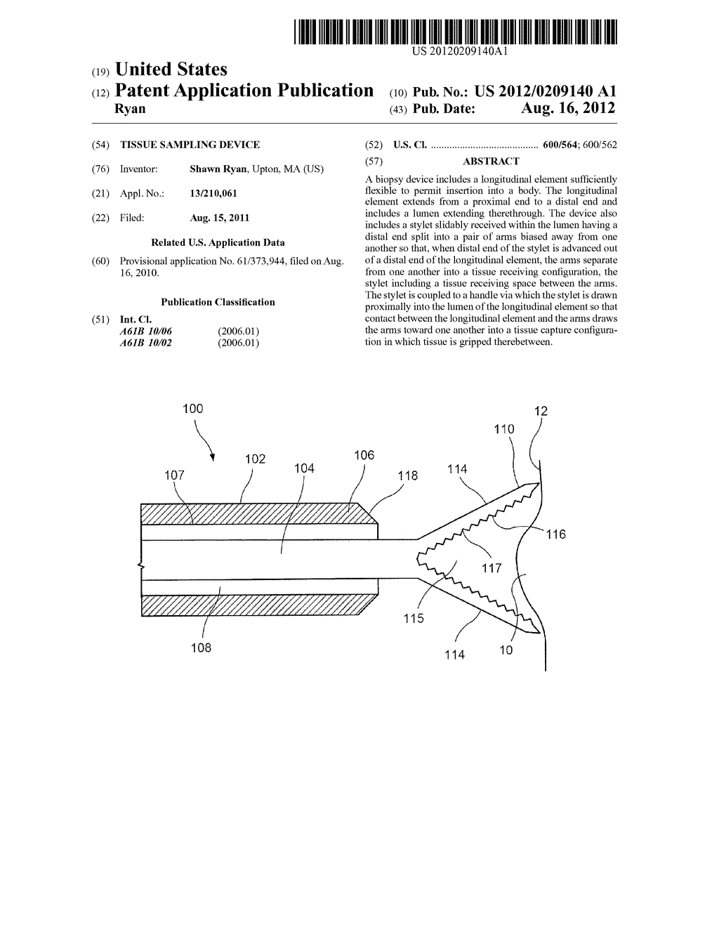 Tissue Sampling Device - diagram, schematic, and image 01