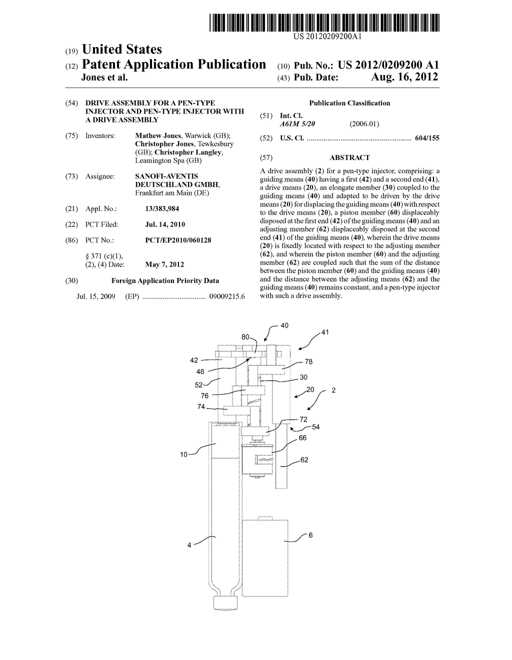 Drive Assembly for a Pen-Type Injector and Pen-Type Injector with a Drive     Assembly - diagram, schematic, and image 01