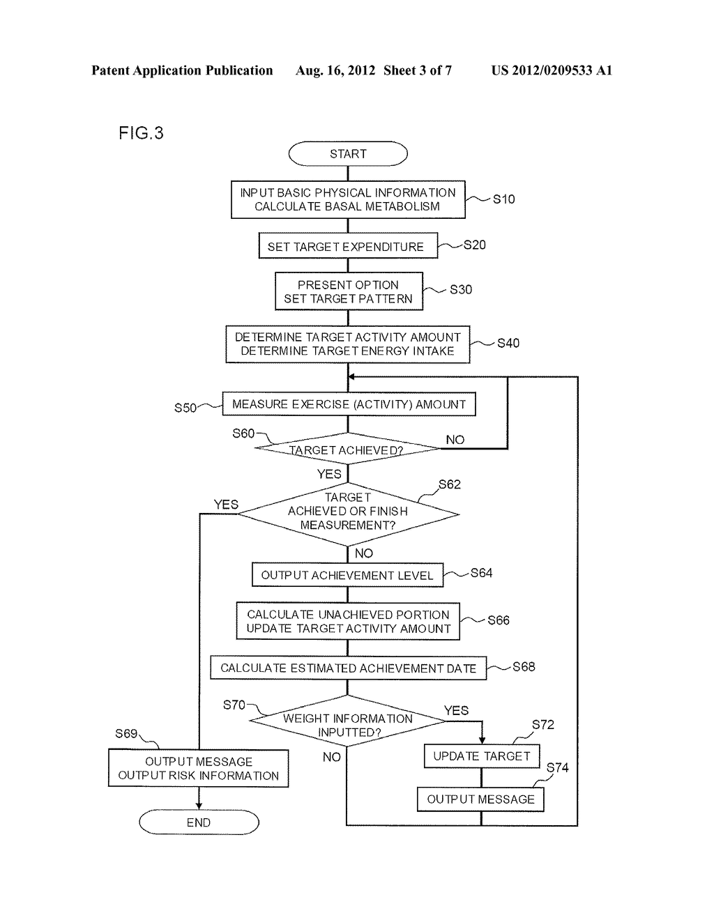 ACTIVITY MONITOR, METHOD OF CALCULATING TARGET ACTIVITY AMOUNT, AND     STORAGE MEDIUM - diagram, schematic, and image 04