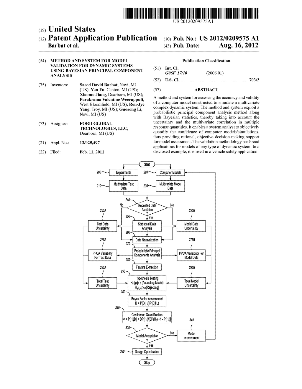 Method and System for Model Validation for Dynamic Systems Using Bayesian     Principal Component Analysis - diagram, schematic, and image 01