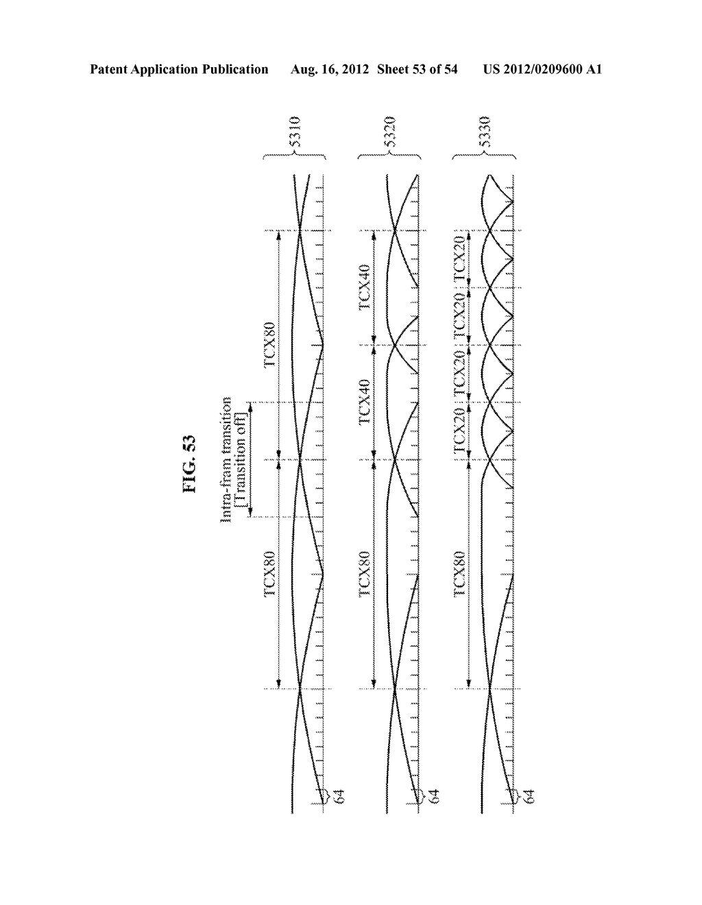 INTEGRATED VOICE/AUDIO ENCODING/DECODING DEVICE AND METHOD WHEREBY THE     OVERLAP REGION OF A WINDOW IS ADJUSTED BASED ON THE TRANSITION INTERVAL - diagram, schematic, and image 54