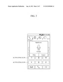 MOBILE COMMUNICATION TERMINAL APPARATUS AND METHOD FOR EXECUTING     APPLICATION THROUGH VOICE RECOGNITION diagram and image