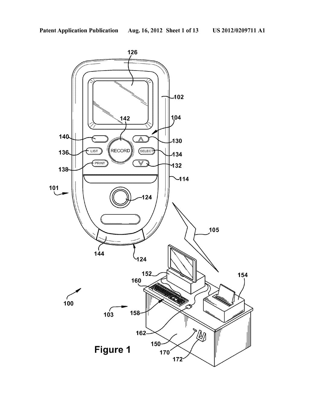 HANDHELD DEVICE AND KIOSK SYSTEM FOR AUTOMATED COMPILING AND GENERATING     ITEM LIST INFORMATION - diagram, schematic, and image 02