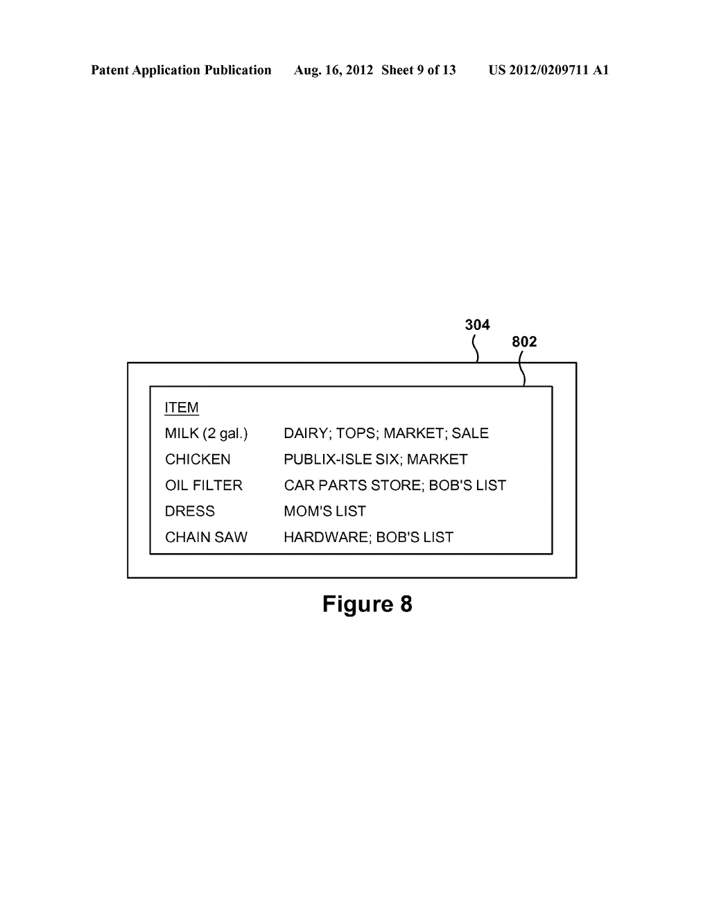 HANDHELD DEVICE AND KIOSK SYSTEM FOR AUTOMATED COMPILING AND GENERATING     ITEM LIST INFORMATION - diagram, schematic, and image 10