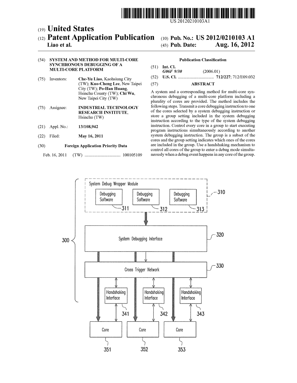 SYSTEM AND METHOD FOR MULTI-CORE SYNCHRONOUS DEBUGGING OF A MULTI-CORE     PLATFORM - diagram, schematic, and image 01