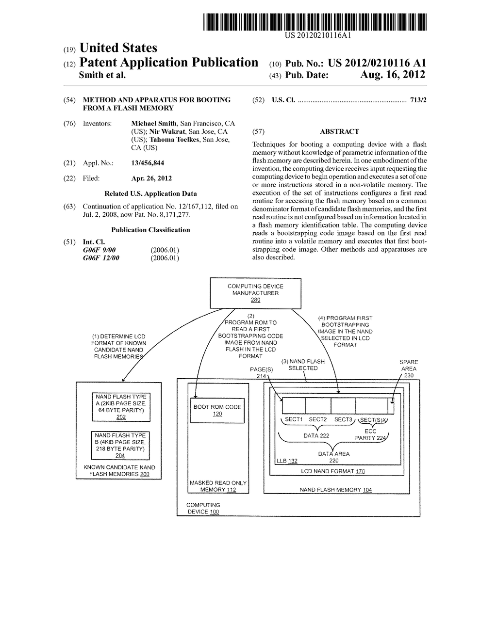 METHOD AND APPARATUS FOR BOOTING FROM A FLASH MEMORY - diagram, schematic, and image 01