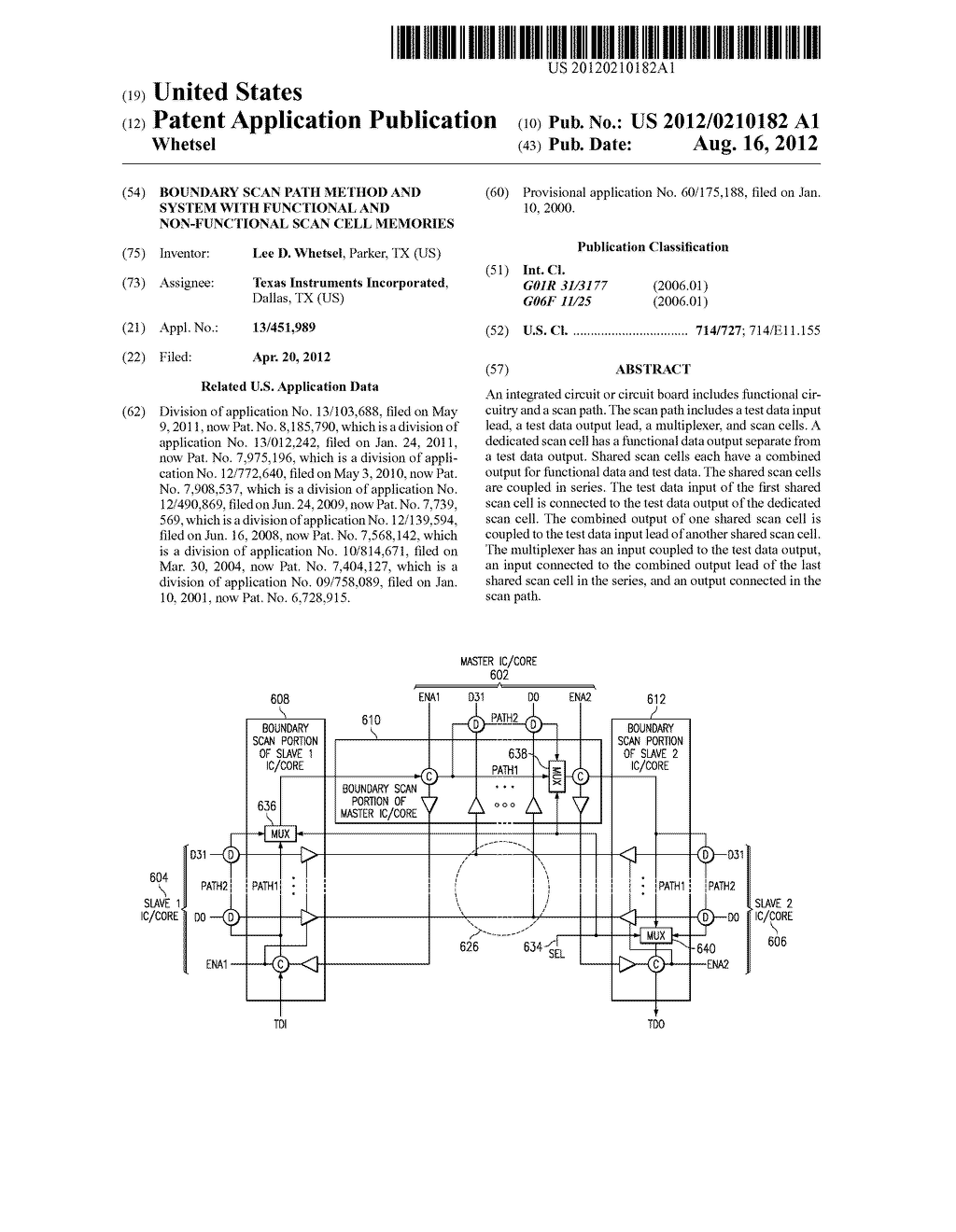 BOUNDARY SCAN PATH METHOD AND SYSTEM WITH FUNCTIONAL AND NON-FUNCTIONAL     SCAN CELL MEMORIES - diagram, schematic, and image 01