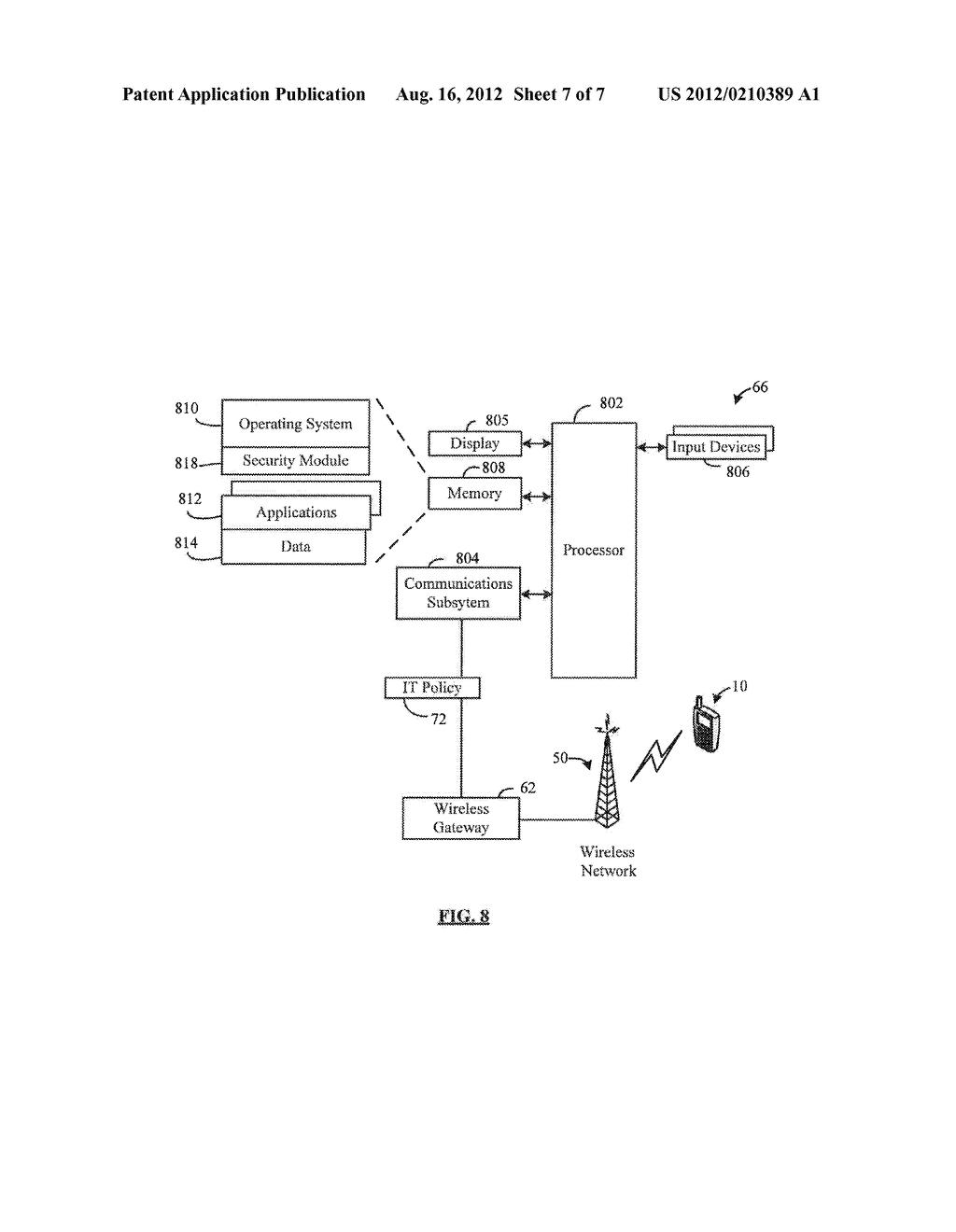 AUTOMATIC SECURITY ACTION INVOCATION FOR MOBILE COMMUNICATIONS DEVICE - diagram, schematic, and image 08