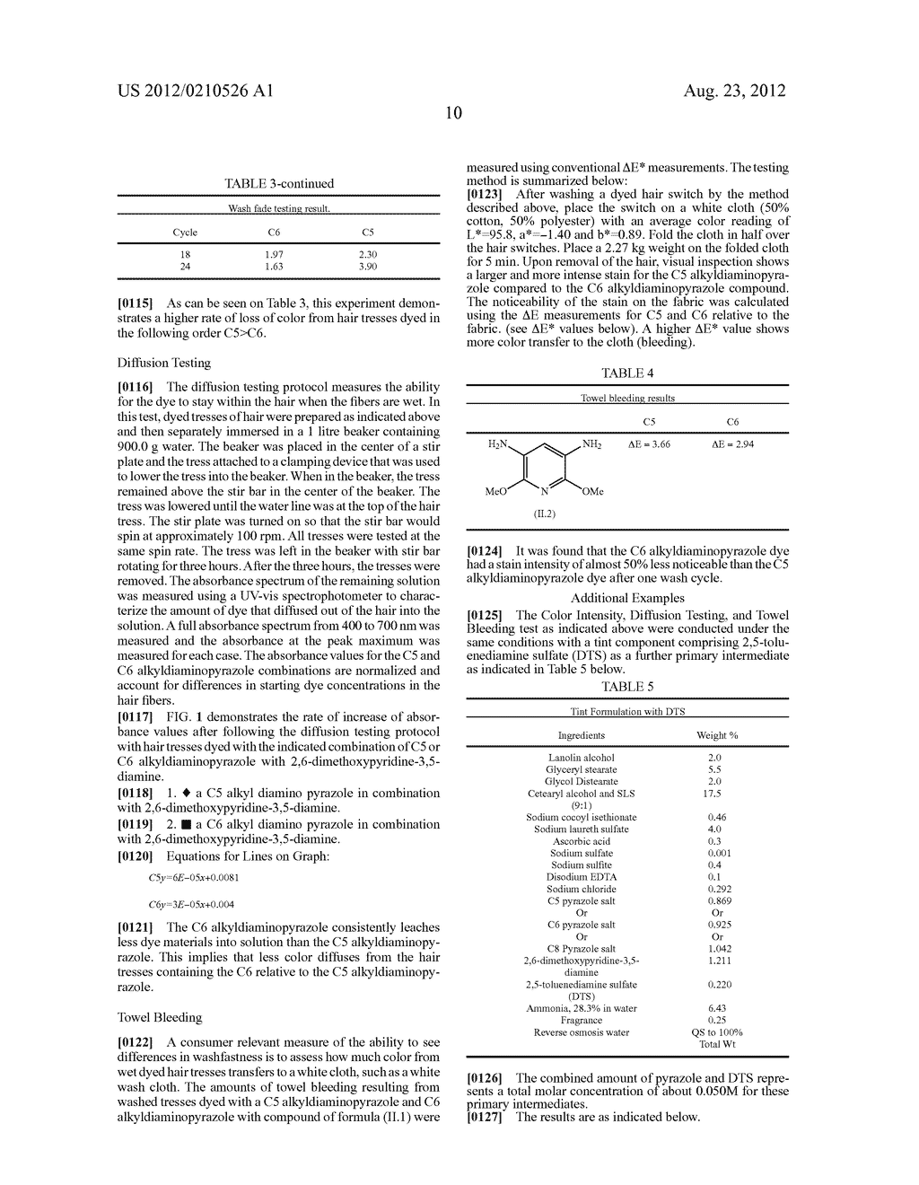 Oxidative Dyeing Compositions Comprising an     1-Hexyl/Heptyl-4,5-diaminopyrazole and a Pyridine and Derivatives Thereof - diagram, schematic, and image 12