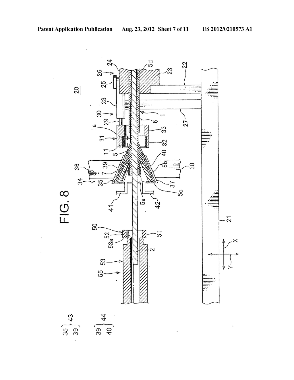 SHIELD WIRE, METHOD FOR PROCESSING TERMINAL TREATMENT OF BRAID OF THE SAME     AND APPARATUS FOR PROCESSING TERMINAL TREATMENT OF BRAID OF THAT - diagram, schematic, and image 08