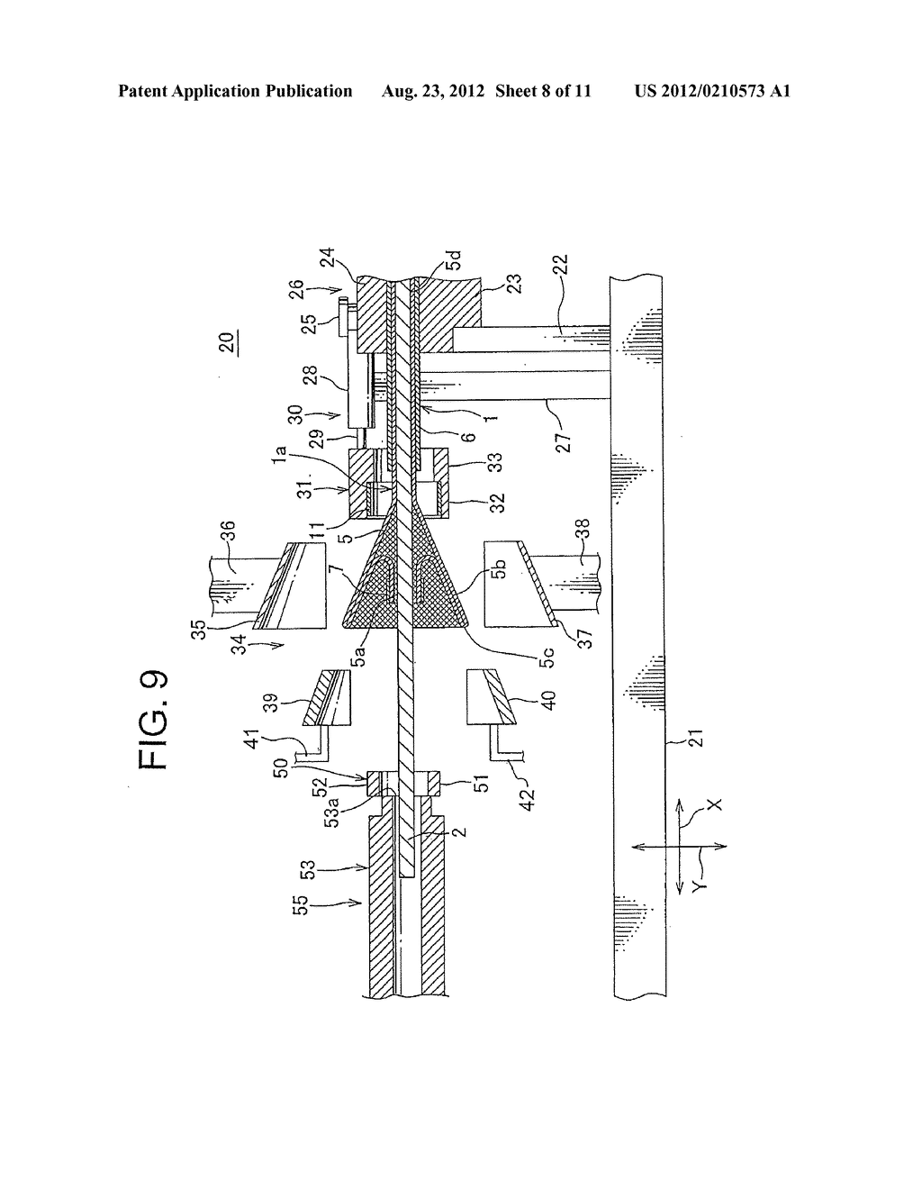 SHIELD WIRE, METHOD FOR PROCESSING TERMINAL TREATMENT OF BRAID OF THE SAME     AND APPARATUS FOR PROCESSING TERMINAL TREATMENT OF BRAID OF THAT - diagram, schematic, and image 09