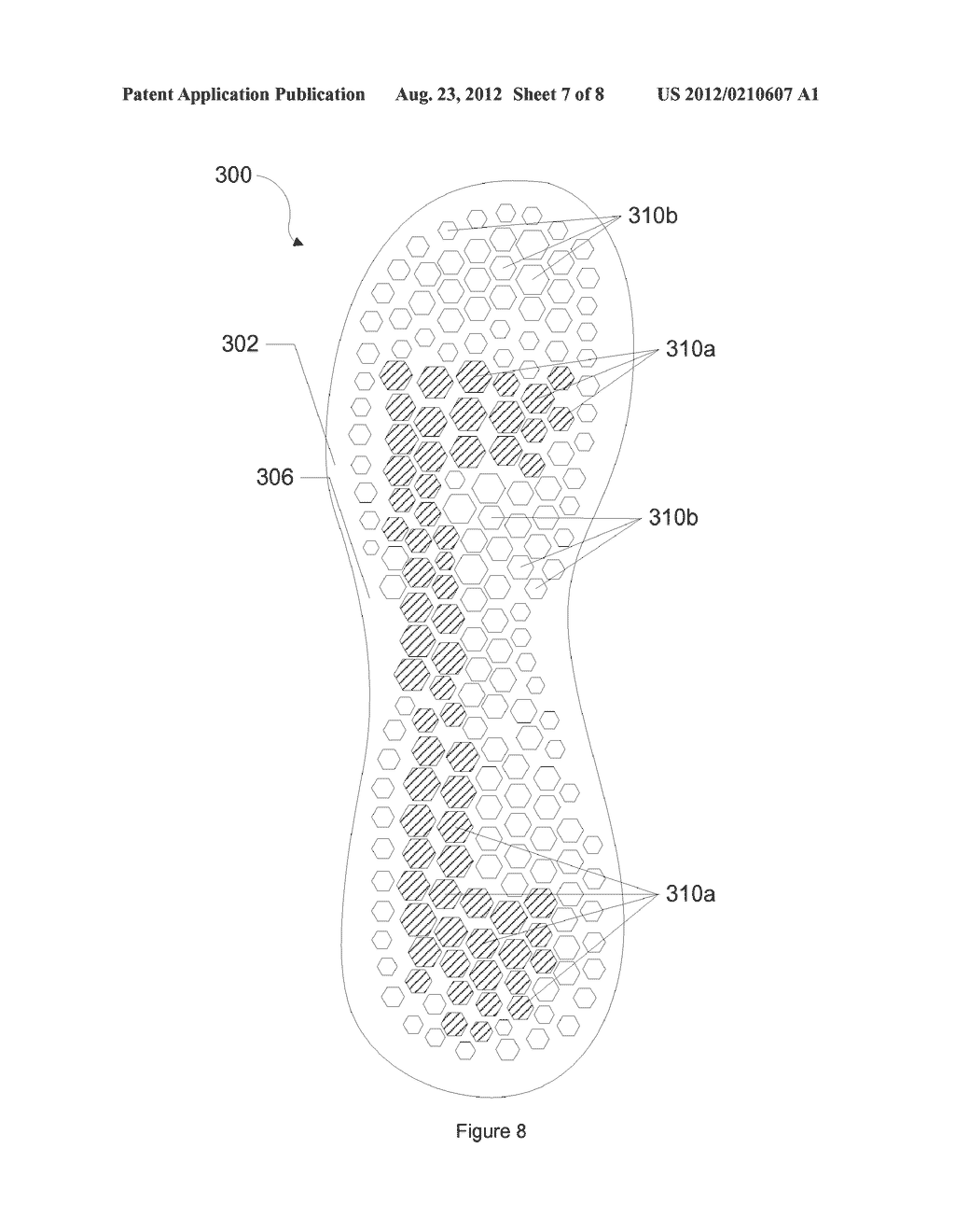 Article of Footwear Having a Polygon Lug Sole Pattern - diagram, schematic, and image 08