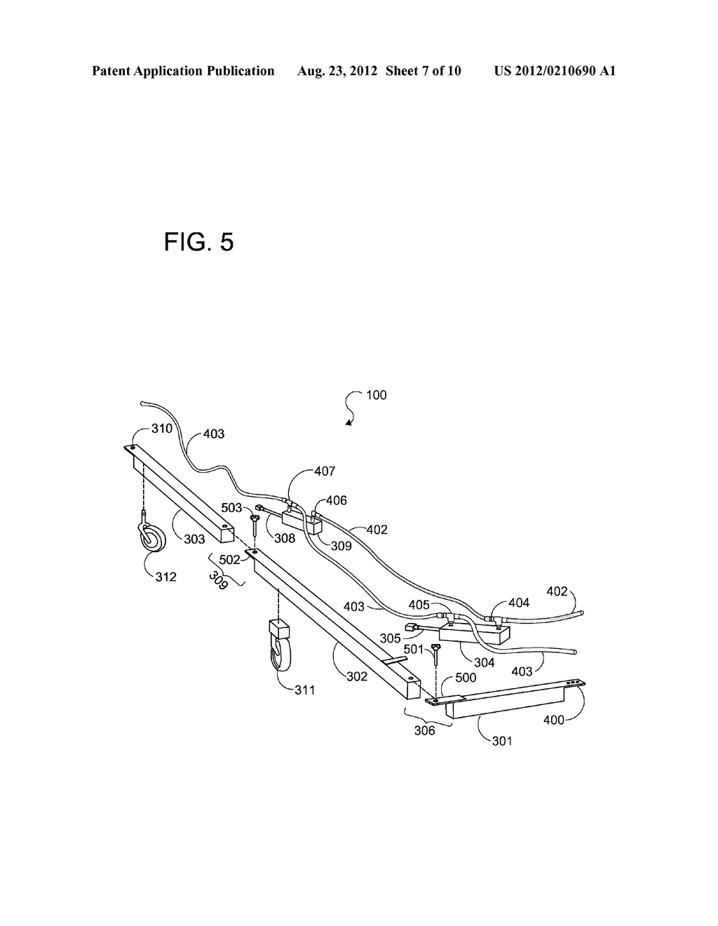 EXTENDABLE JOINTED ARM FOR ENABLING A HAY BALER TO PULL A HAY RAKE DURING     BOTH EASY TRANSPORT AND SIMULTANEOUS OPERATION OF THE HAY BALER AND THE     HAY RAKE - diagram, schematic, and image 08